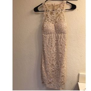 Laced w sequin dress